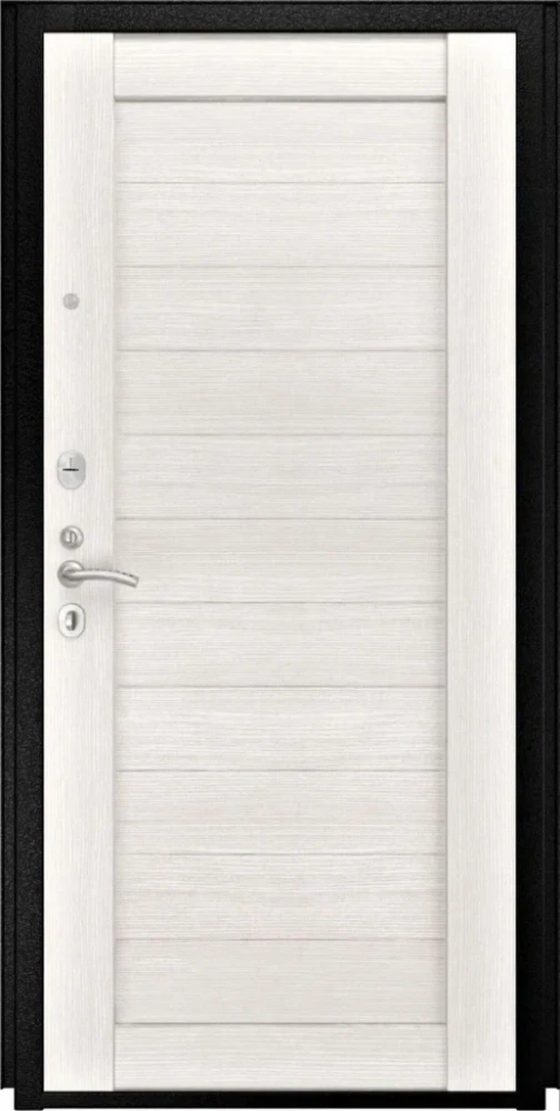 Входная дверь ДвериПРО Модель L-46 СБ-3 листв. бел. (21 беленый дуб) DPRO200601 внутренняя сторона